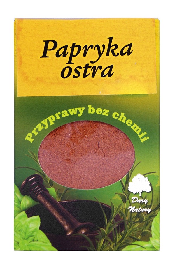 Ground hot paprika - spices without chemicals, 60 g capacity