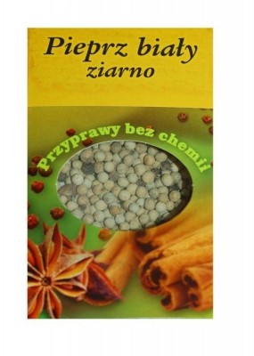 Pieprz biały ziarnisty - przyprawy bez chemii, poj. 30 g