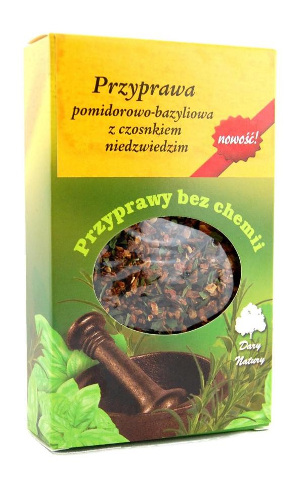 Przyprawa pomidorowo - bazyliowa z czosnkiem niedźwiedzim - przyprawy bez chemii, poj. 40 g