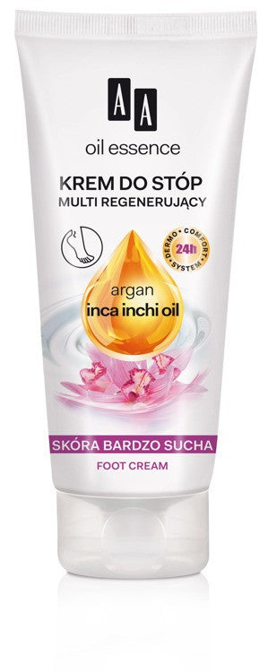 AA Oil Essence - Krem do stóp multi regenerujący, skóra bardzo sucha, poj. 75 ml.