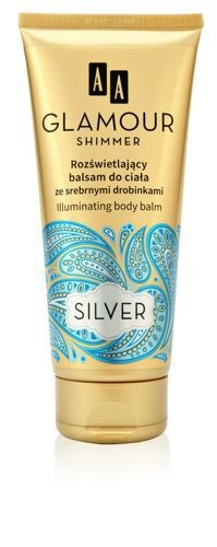 AA Glamour Shimmer - rozświetlający balsam do ciała ze srebrnymi drobinkami SILVER, poj. 200 ml.