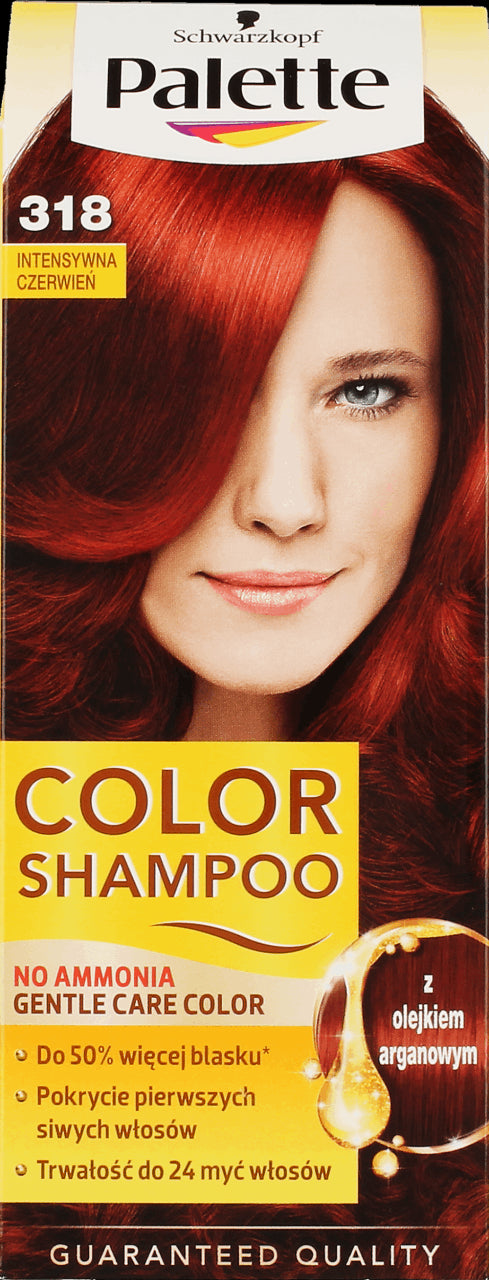 Palette Color Shampoo - ammonia-free color shampoo, no. 318 Intensive Red