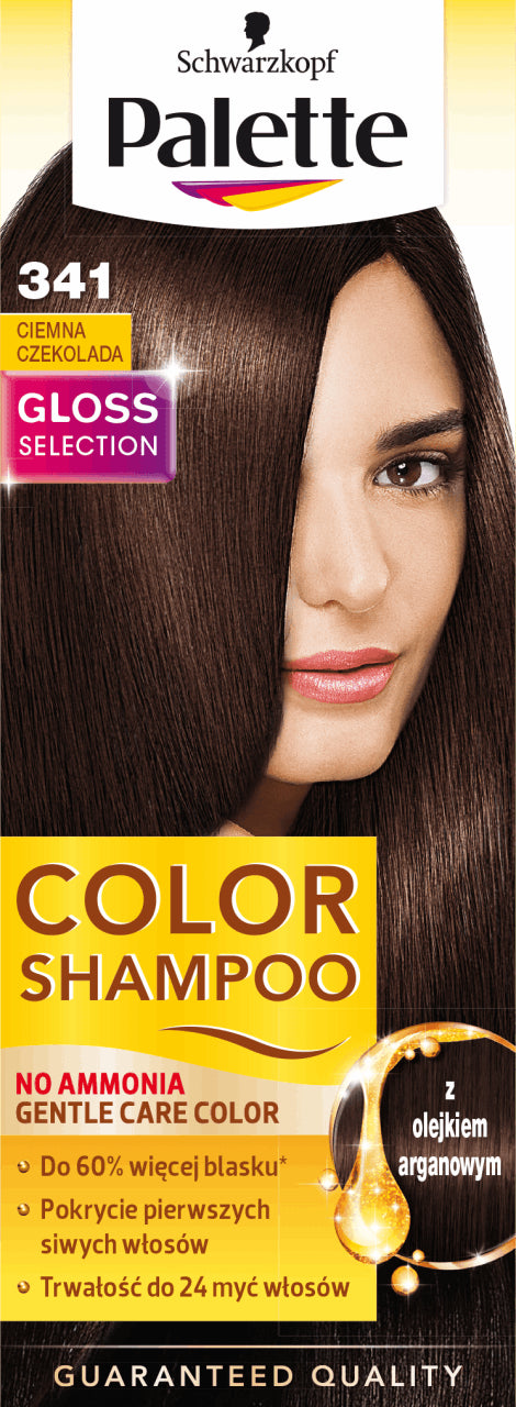 Palette Color Shampoo - ammonia-free coloring shampoo, no. 341 Dark Chocolate