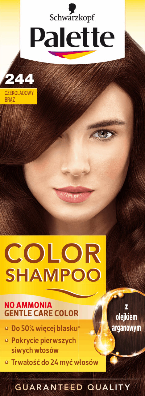 Palette Color Shampoo - ammonia-free coloring shampoo, no. 244 Chocolate Brown