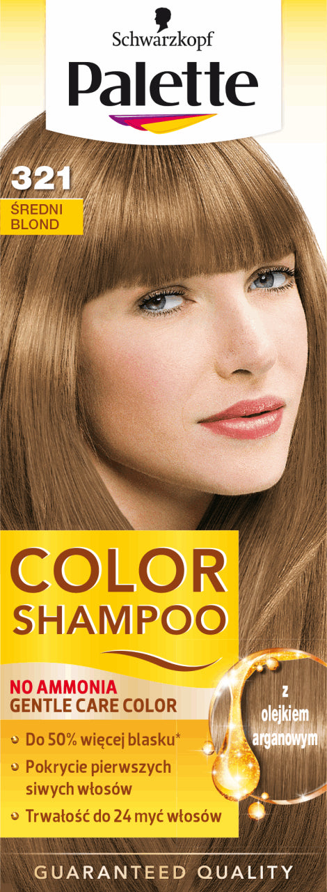 Palette Color Shampoo - ammonia-free coloring shampoo, no. 321 Medium Blonde