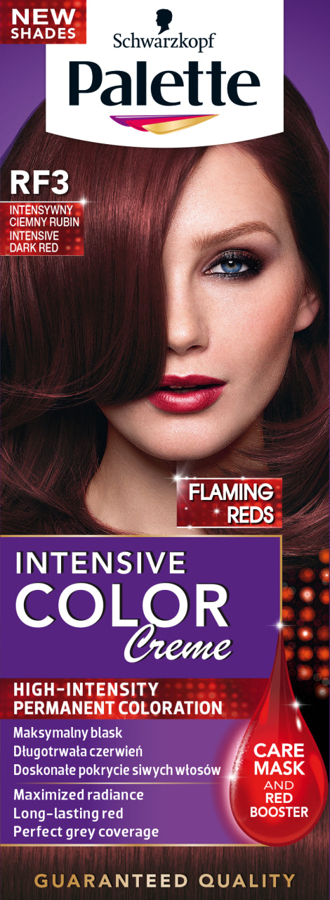 Palette Intensive Color Creme - krem koloryzujący, RF3 Intensywny Ciemny Rubin