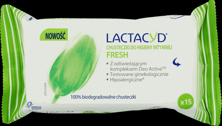 Lactacyd Fresh - chusteczki do higieny intymnej, 15 szt.