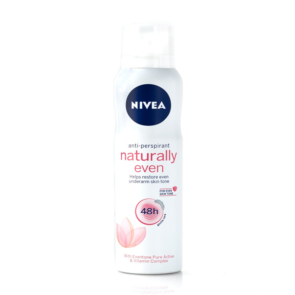 Nivea Naturally Even 48h - dezodorant, spray, poj. 150 ml.
