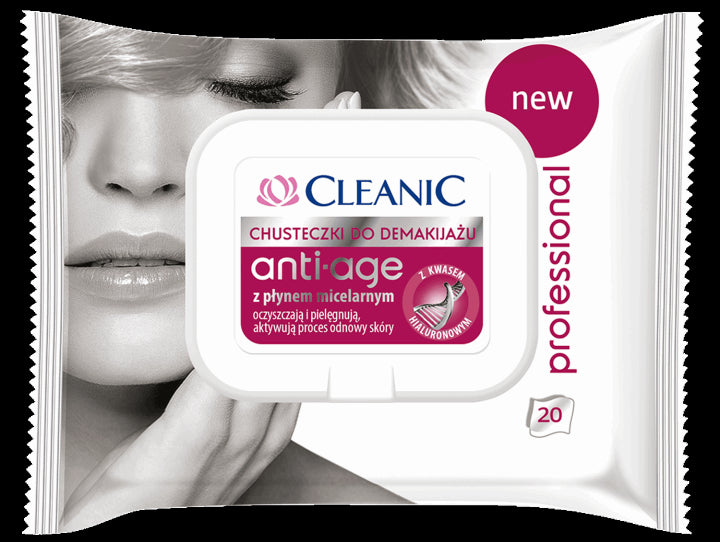 Cleanic Anti-Age - chusteczki do demakijażu z płynem micelarnym, 20 szt.