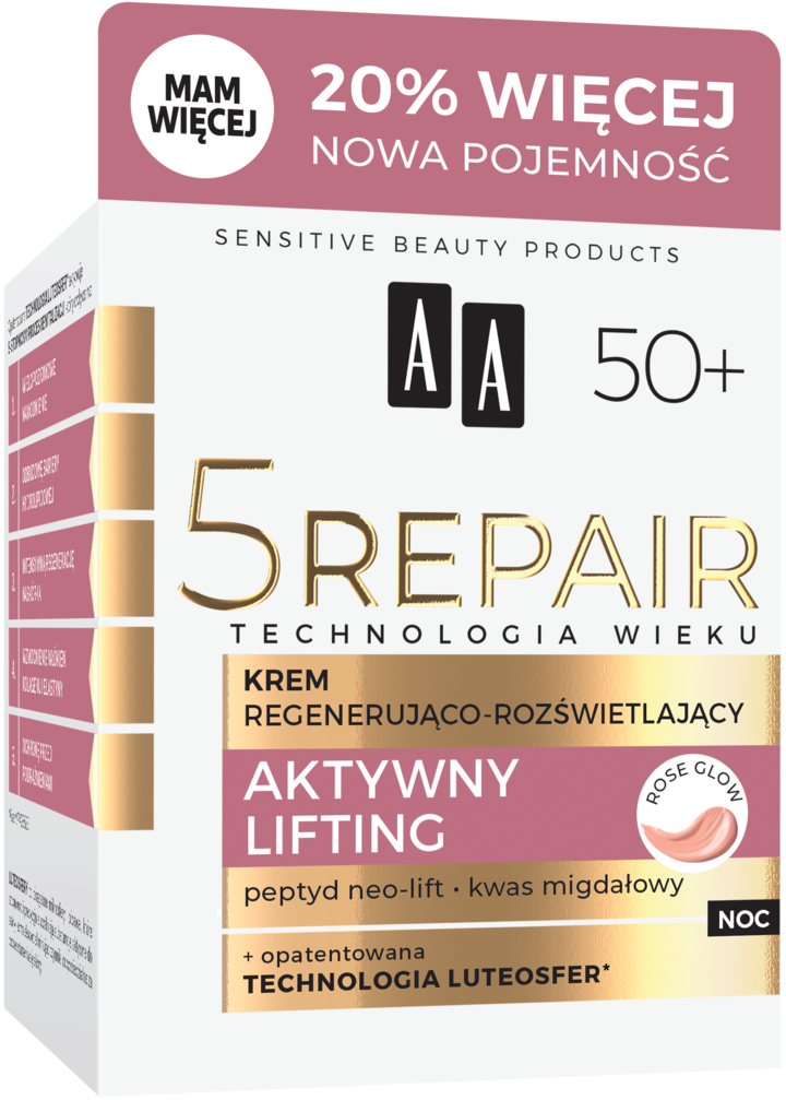 AA 5 Repair Age Technology - Regenerating & Brightening Night Face Cream 50+ – 1.69 fl oz (50 ml)