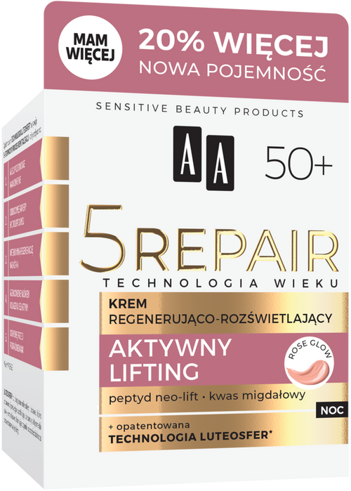 AA 5 Repair Age Technology - Regenerating & Brightening Night Face Cream 50+ – 1.69 fl oz (50 ml)