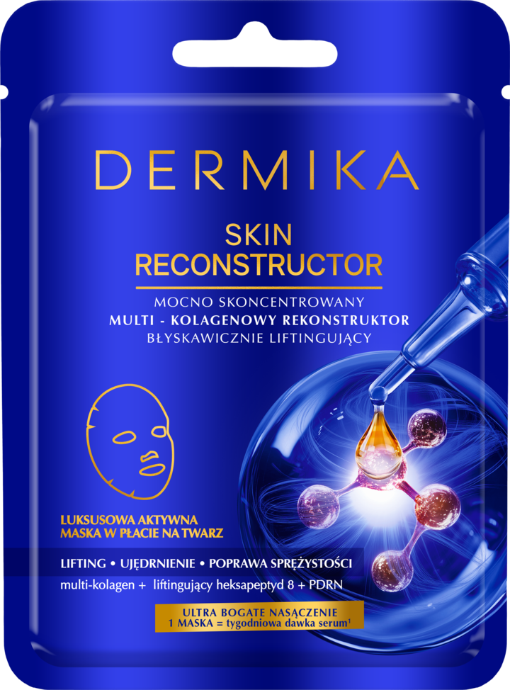 Dermika Skin Reconstructor - Multi-Collagen Sheet Face Mask – Lifting & Firming Complex, 1 pc.