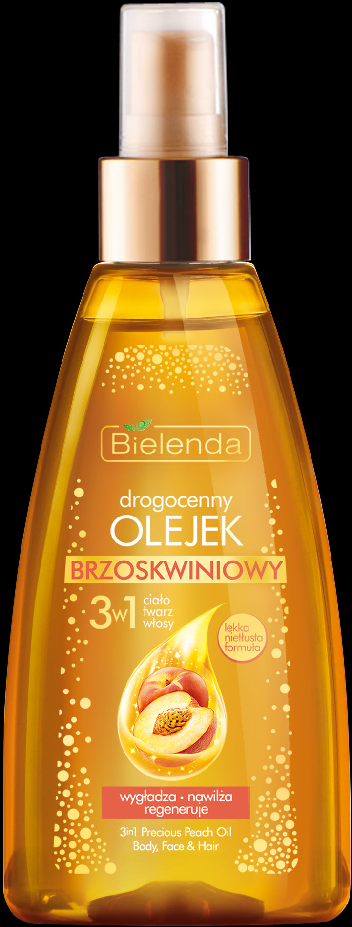 Drogocenny Olejek Brzoskwiniowy 3w1 ciało, twarz, włosy, poj. 150 ml.