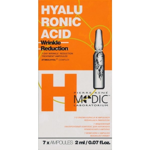 Pierre René - Hyaluronic Acid Wrinkle Reduction Treatment - 7-o dniowa redukująca zmarszczki kuracja w ampułkach, poj. 7 x 2 ml.