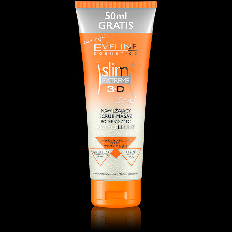 SLIM EXTREME 3D - nawilżający scrub-masaż pod prysznic, poj. 250 ml.