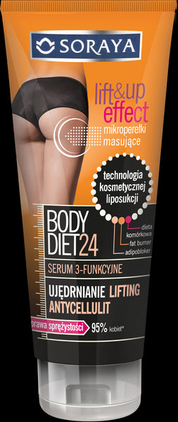 Soraya Body Diet 24 - serum 3-funkcyjne: ujędrnianie, lifting, antycellulit, poj. 200 ml.