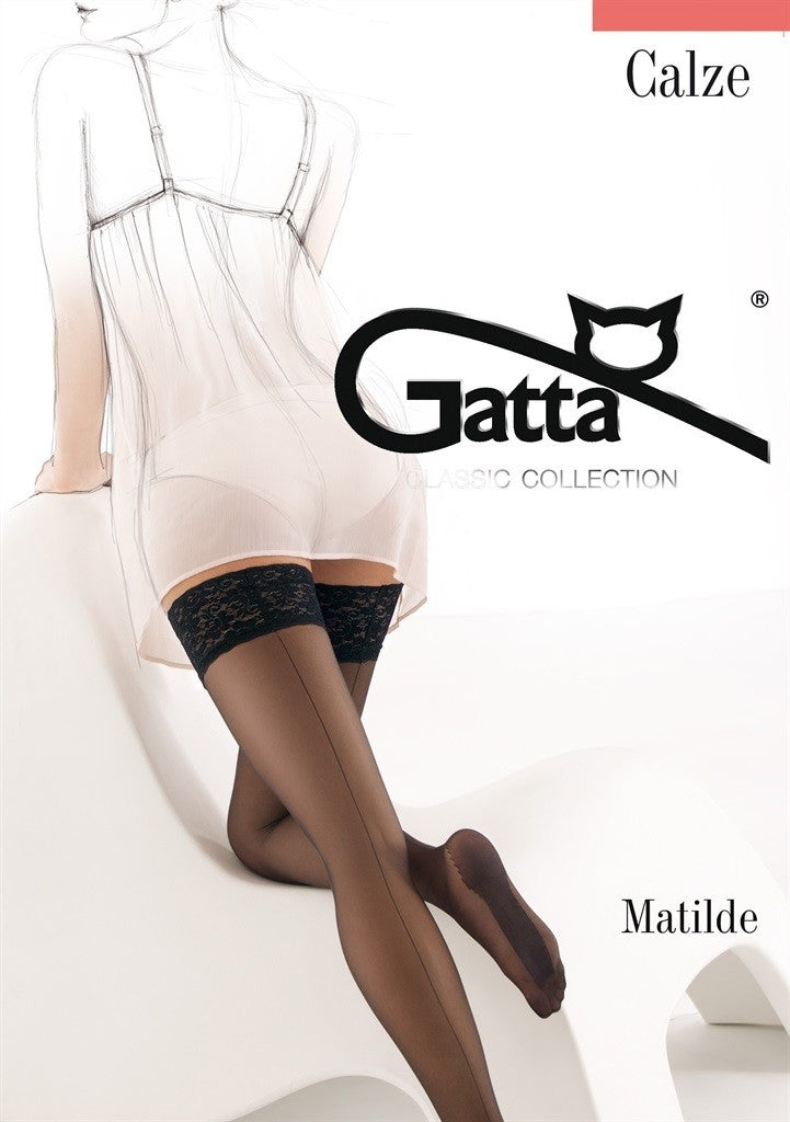 Sheer Back Seam Stockings with Cuban Heel - Matilde 00