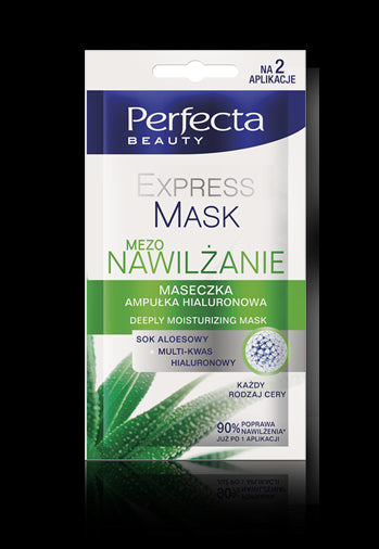 Perfecta Beauty EXPRESS MASK - maseczka ampułka hialuronowa mezo nawilżanie, poj. 10 ml.