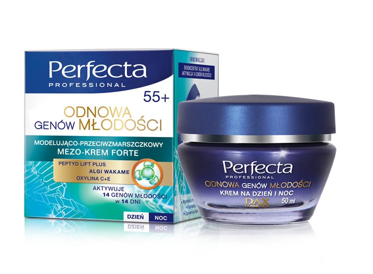 Perfecta Odnowa Genów Młodości - mezo-krem forte modelująco-przeciwzmarszczkowy na dzień i noc 55+, poj. 50 ml