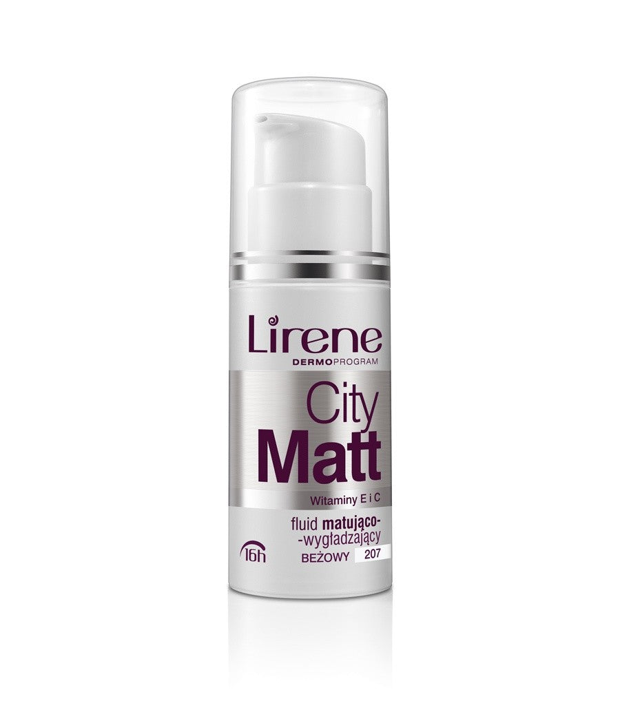Lirene City Matt - fluid matująco-wygładzający - beżowy 207, poj. 30 ml