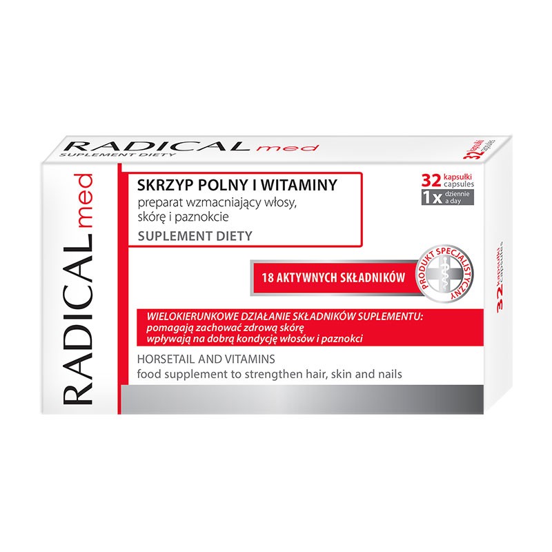 Radical Med - skrzyp polny i witaminy, suplement diety, 32 kapsułki