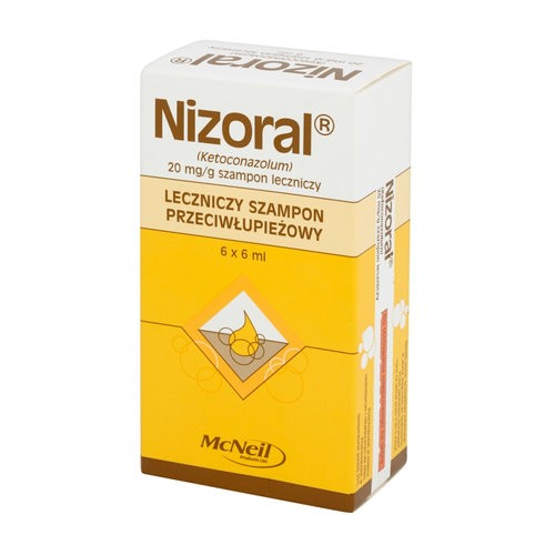 Nizoral - szampon leczniczy, (20 mg / g), poj. 6 ml, 6 saszetek