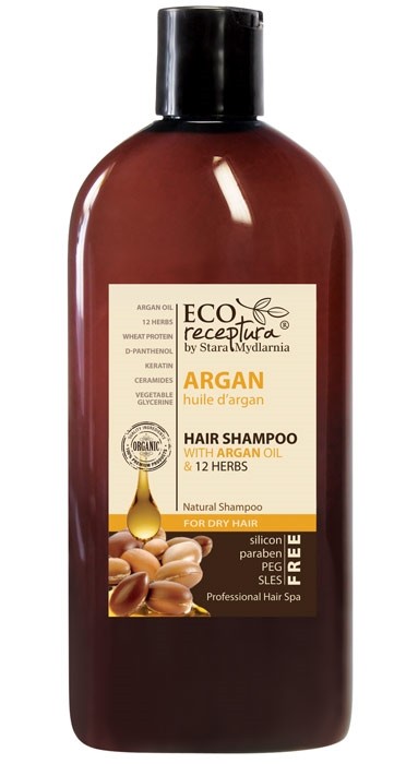 Eco receptura Argan - szampon do włosów, poj. 500 ml