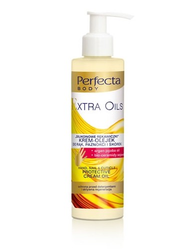 Perfecta Body EXTRA OILS - „Silikonowe rękawiczki” KREM-OLEJEK do rąk, paznokci i skórek, poj. 195 ml