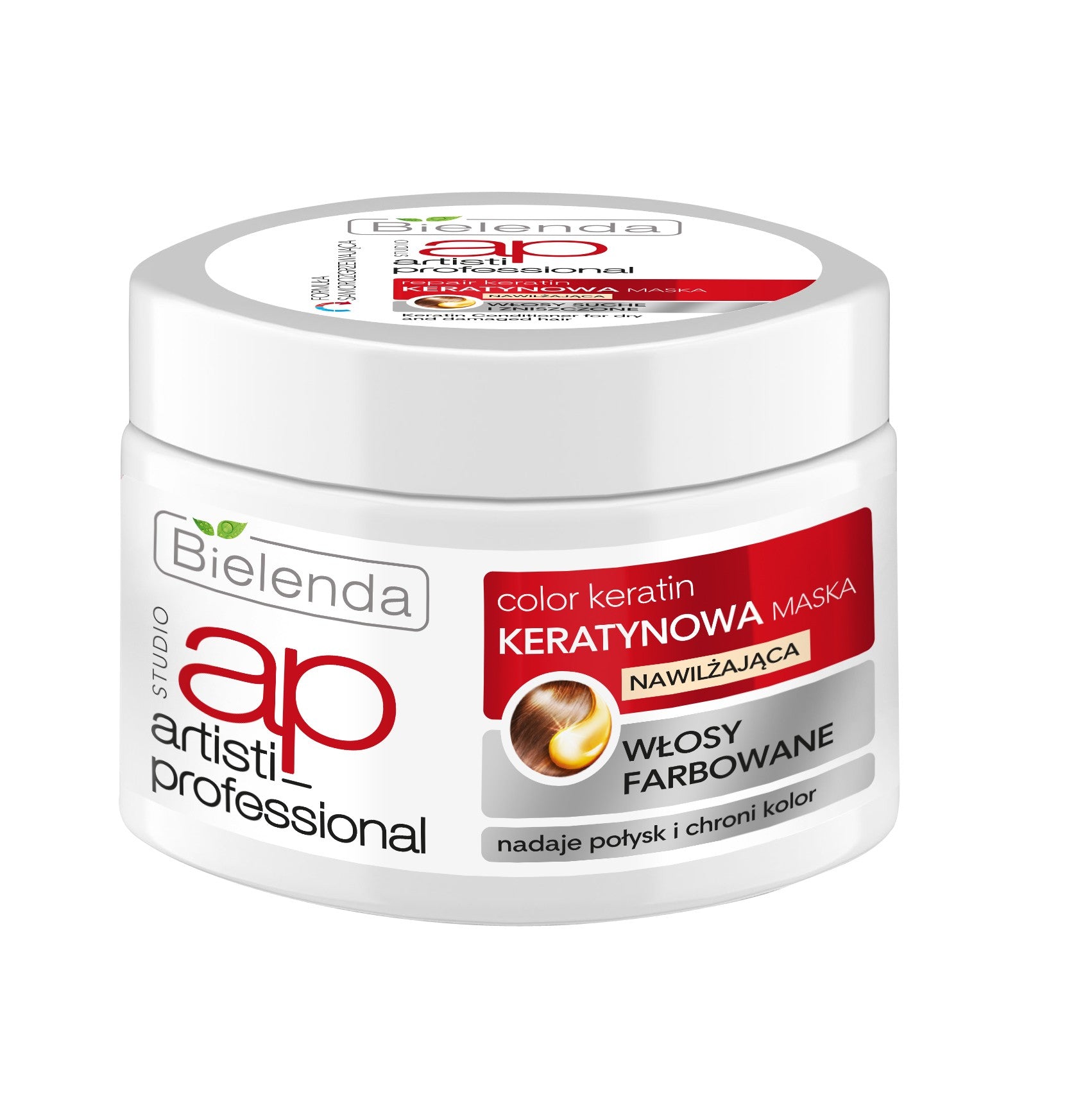 Bielenda ARTISTI PROFESSIONAL COLOR KERATIN - keratynowa maska do włosów farbowanych, poj. 200 ml