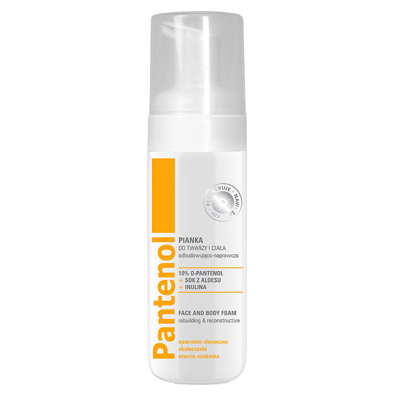 PANTENOL Med - rebuilding and repairing face and body foam, 150 ml capacity