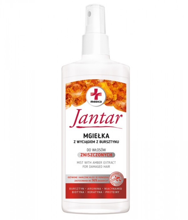 Jantar Medica - mist with amber extract for damaged hair, volume 200 ml