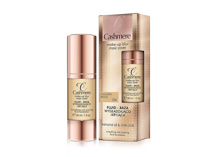 Cashmere, fluid-baza wygładzająco-kryjąca, nr 04 Golden Beige, poj. 30 ml