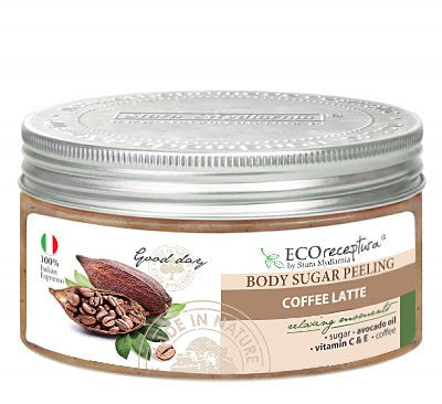 Eco receptura Coffee Latte - peeling cukrowy, poj. 300 ml