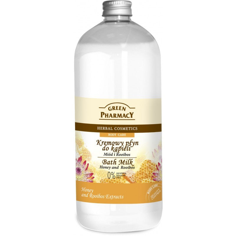 Green Pharmacy - kremowy płyn do kąpieli Miód i Rooibos, poj. 1000 ml