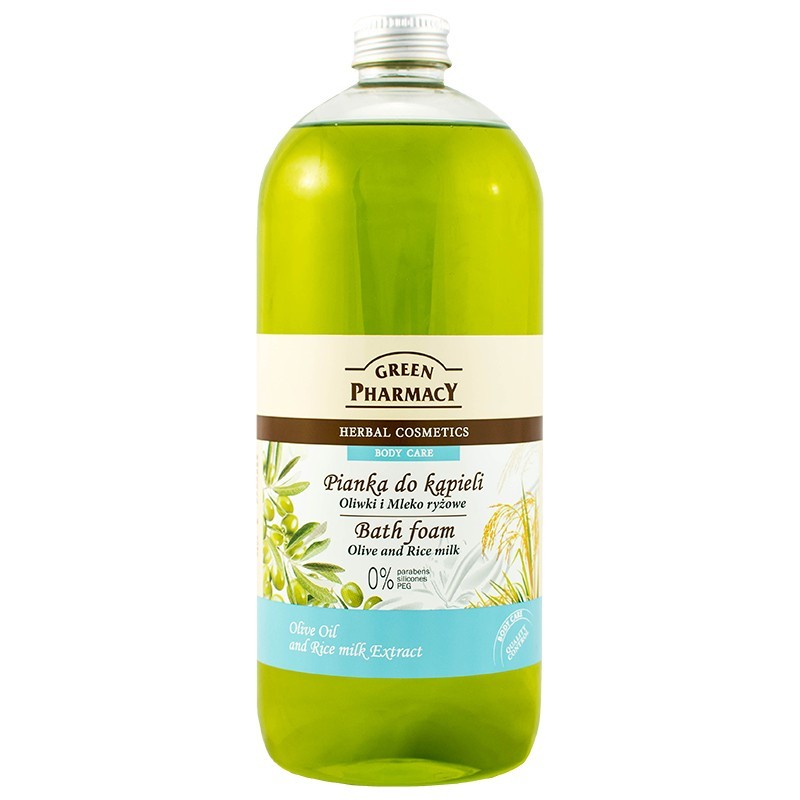 Green Pharmacy - olive and Rice Milk bath foam, 1000 ml capacity