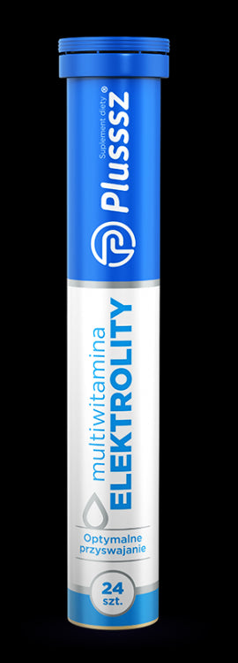 Plusssz - Elektrolity + multiwitamina, tabletki musujące, 24 szt