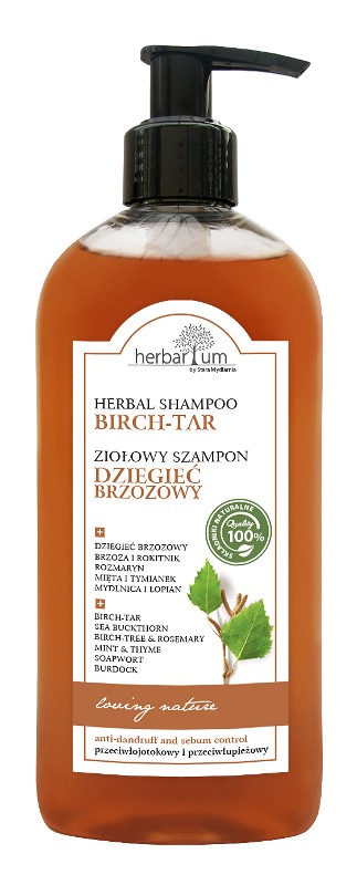 HERBARIUM - ziołowy szampon Dziegieć Brzozowy, poj. 300 ml.