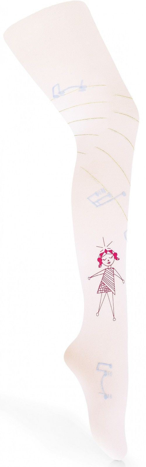 MOLEKA w.03 - rajstopy dziewczęce wzorzyste