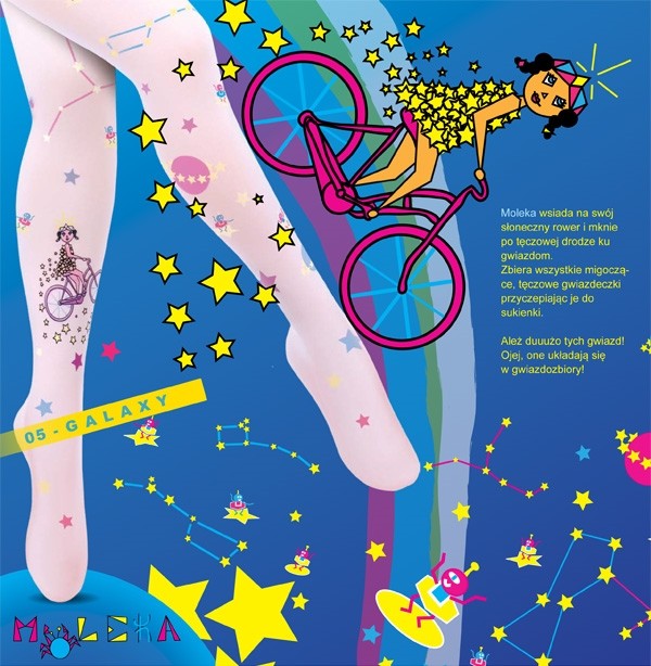 MOLEKA w.05 - rajstopy dziewczęce wzorzyste