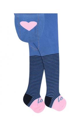 Babe w.626 - rajstopy wzorowane, bawełniane, dziewczęce 0-2 lata