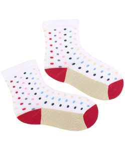 KIDDY ABS w.700 - skarpetki wzorzyste bawełniane z ABS, dziewczęce, 2-6 lat