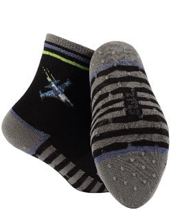 KIDDY ABS w.885 - skarpetki wzorzyste bawełniane z ABS, chłopięce, 2-6 lat