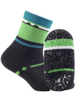 KIDDY ABS w.708 - skarpetki wzorzyste bawełniane frotte z ABS, chłopięce, 2-6 lat