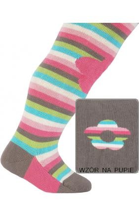 BABIES w.898 - rajstopy dziecięce wzorzyste, bawełniane 0-2 lat