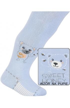 BABIES w.924 - rajstopy dziecięce wzorzyste, bawełniane 0-2 lata