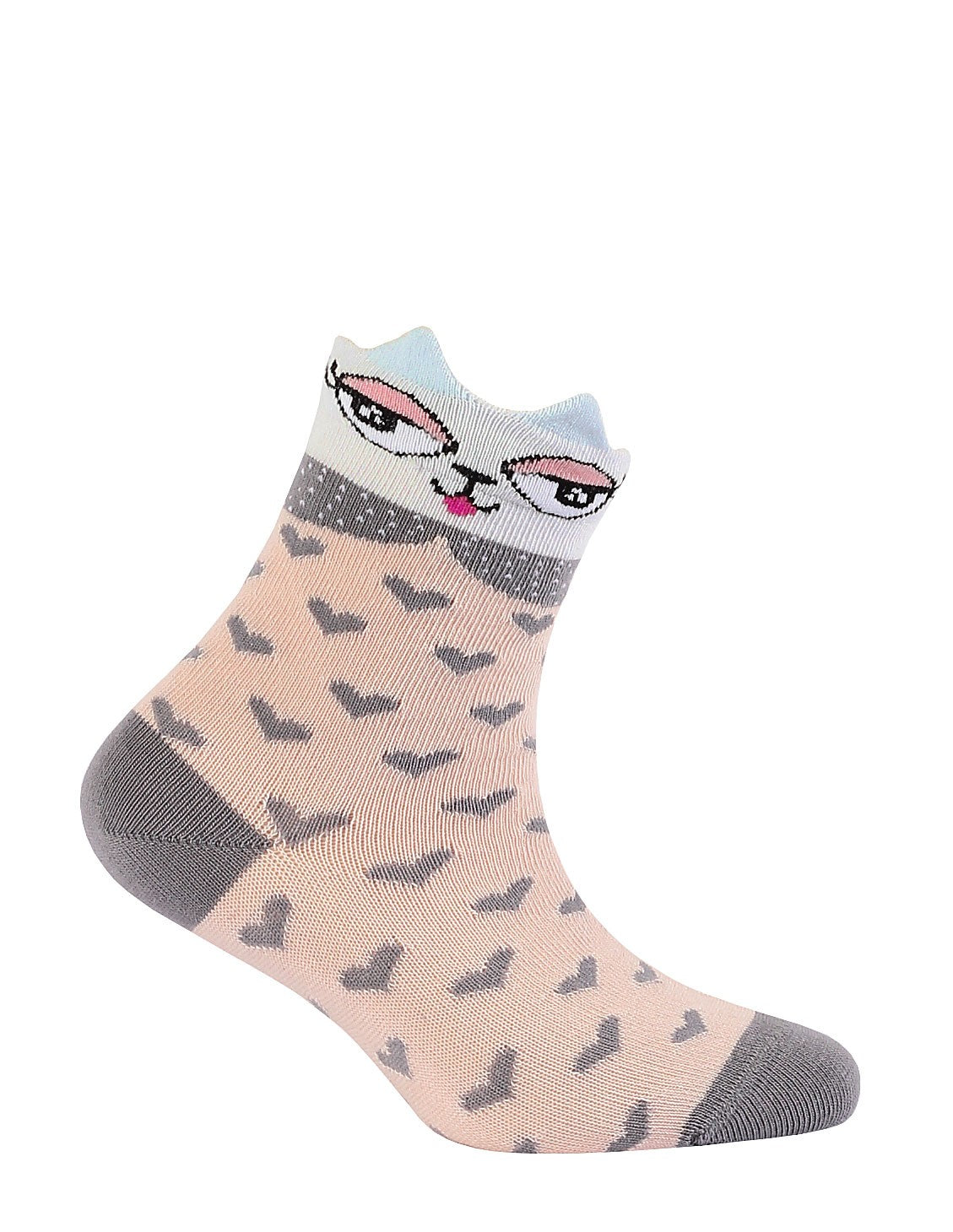 KIDS w.708 - skarpetki wzorowane bawełniane dziewczęce 2-6 lat