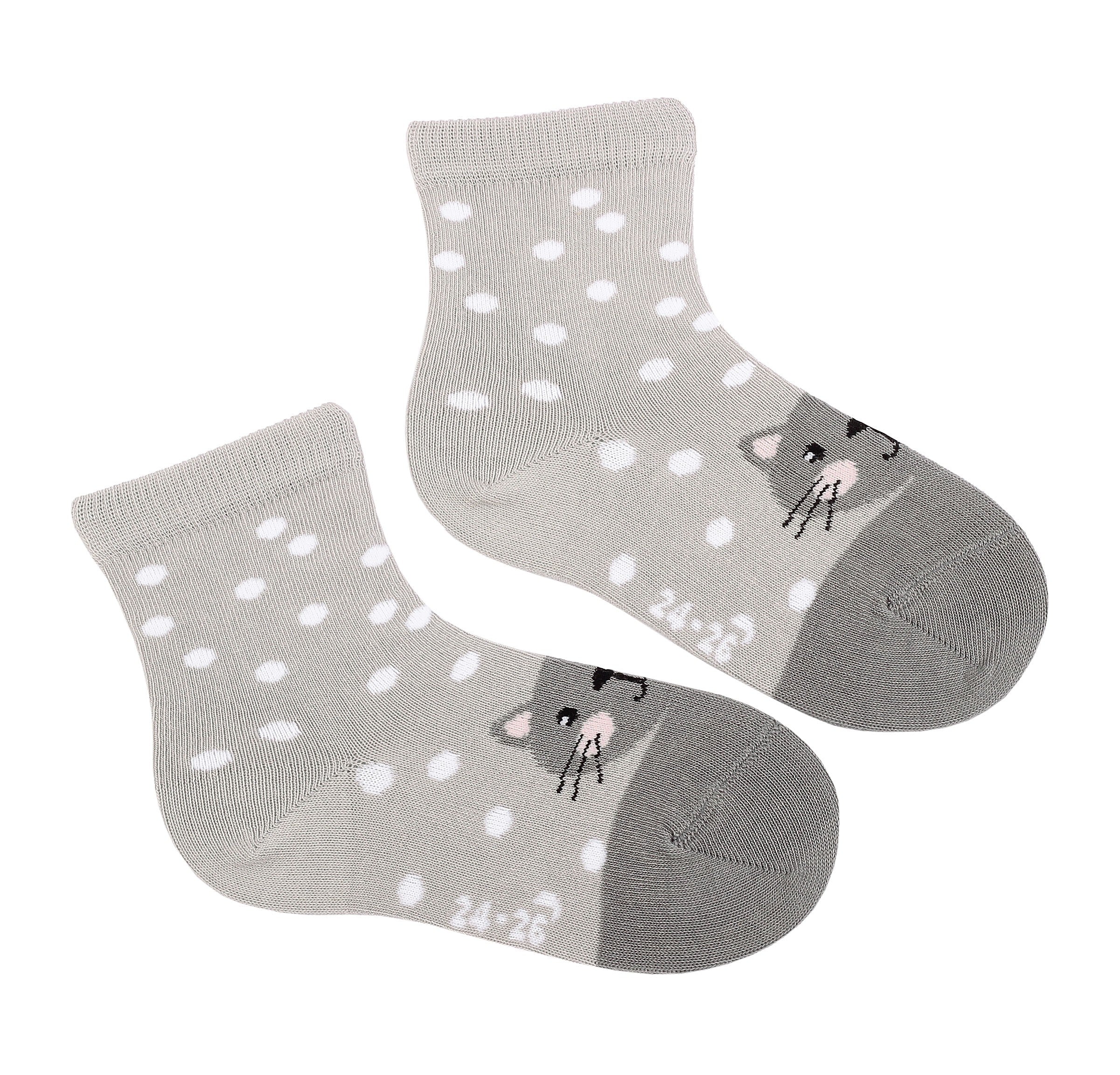 KIDS w.718 - skarpetki wzorowane bawełniane dziewczęce 2-6 lat