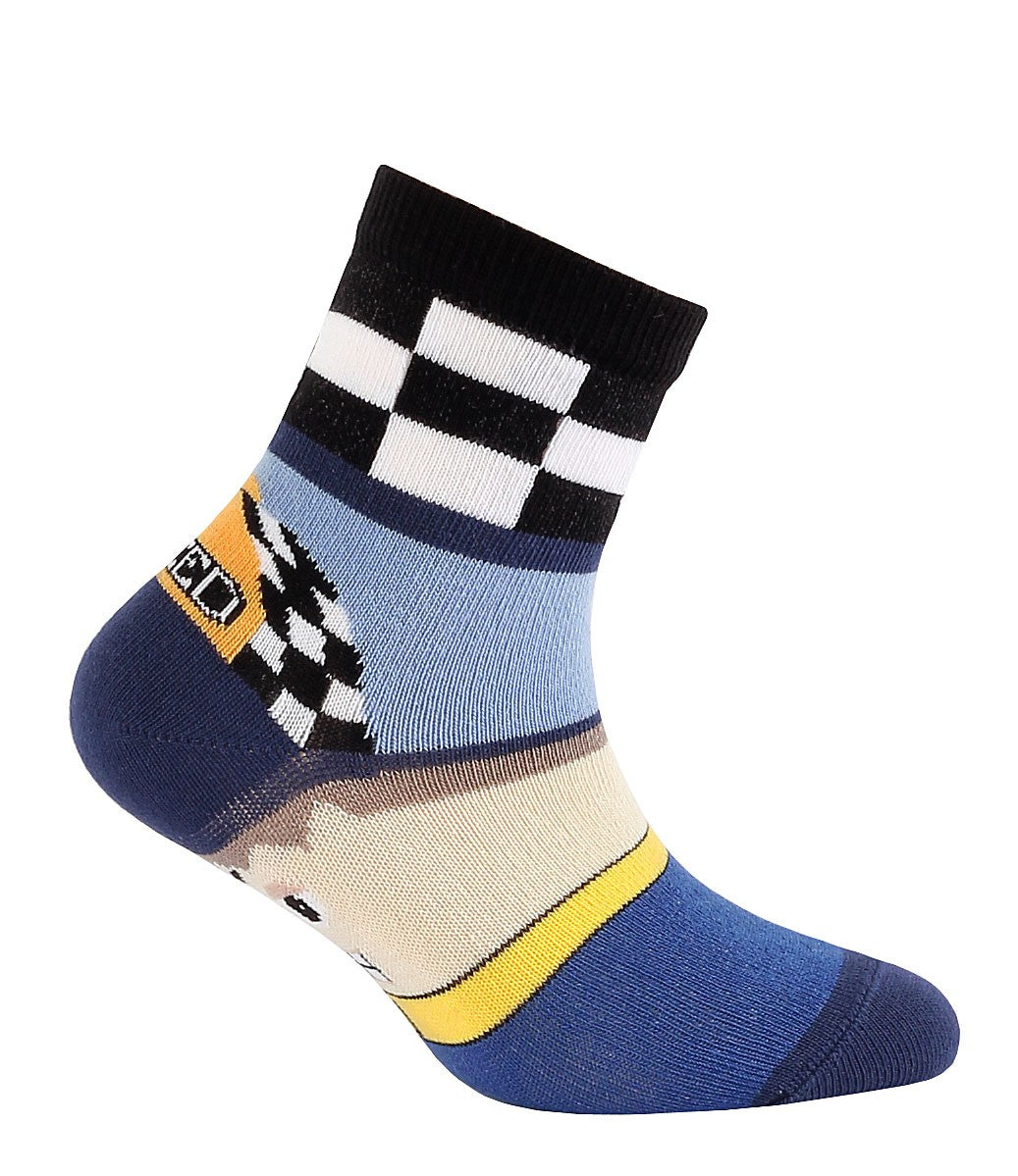 KIDS w.700 - skarpetki wzorowane bawełniane chłopięce 2-6 lat