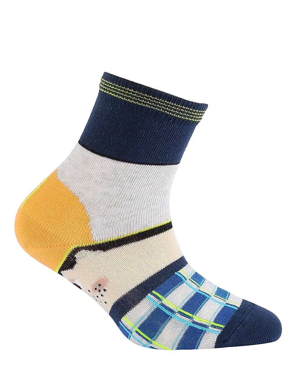 KIDS w.702 - skarpetki wzorowane bawełniane chłopięce 2-6 lat