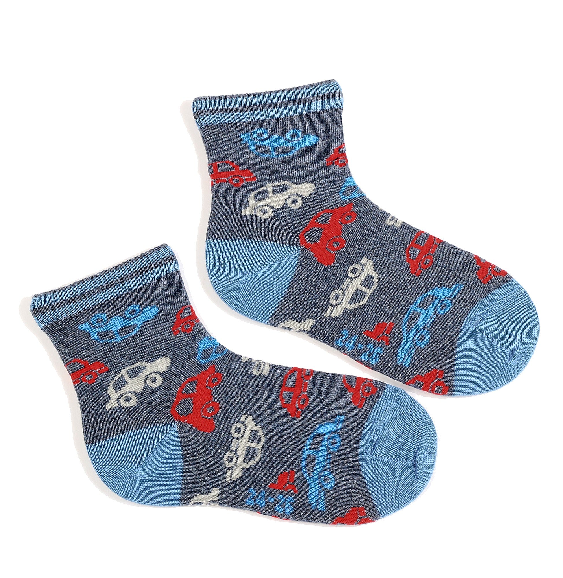 KIDS w.766 - skarpetki wzorowane bawełniane chłopięce 2-6 lat